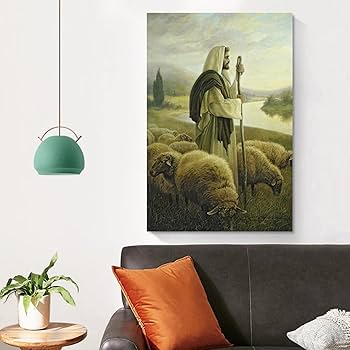 Amazon.co.jp: JESUS CHRIST 善き羊飼い」絵画ポスター プリント